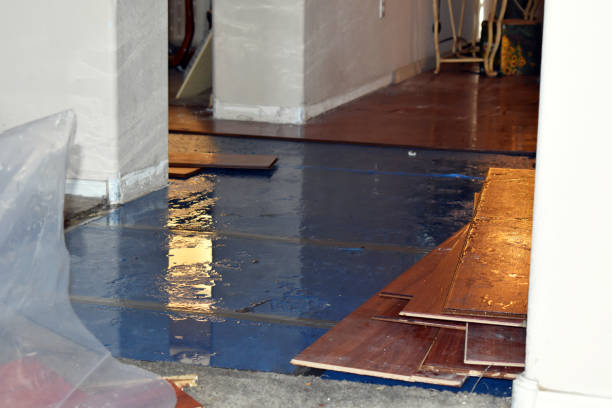 Professional Emergency Water Damage Restoration technician working in Calverton, NY